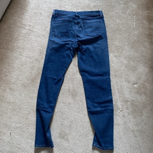 J Brand 620 Mid Rise Super Skinny Distressed Mid Mystic Wash Blue Jeans Size 31 - Picture 12 of 14